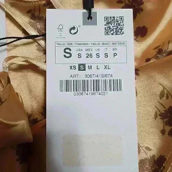 ZARA Flower Print Skirt and Cropped Top Set - Picture 9 of 13